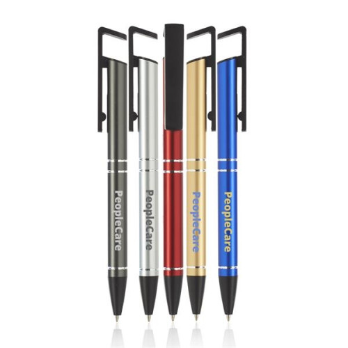 Grand Push Action 2-in-1 Metal Cell Stand Pen