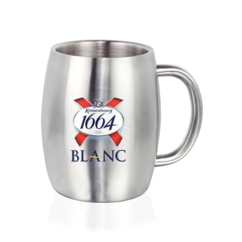 14 oz. Stainless Steel Double Wall Mug with Handle