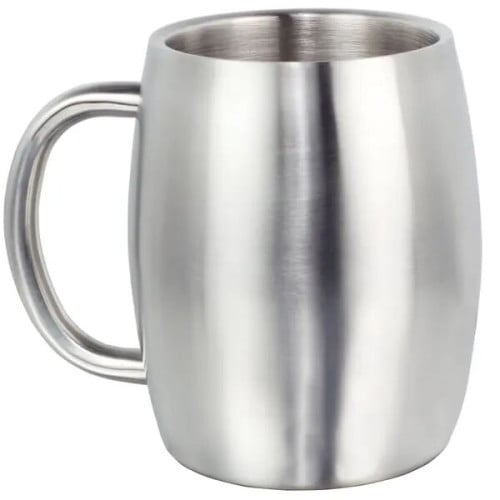 14 oz. Stainless Steel Double Wall Mug with Handle