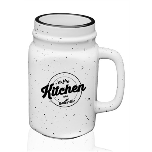 16 oz. Savannah Speckle Ceramic Mason Jar
