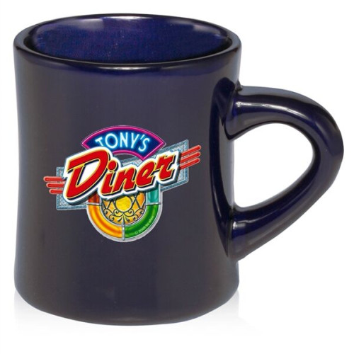 12 oz. Thick Grip Glossy Ceramic Diner Custom Mugs