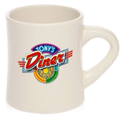 12 oz. Thick Grip Glossy Ceramic Diner Custom Mugs