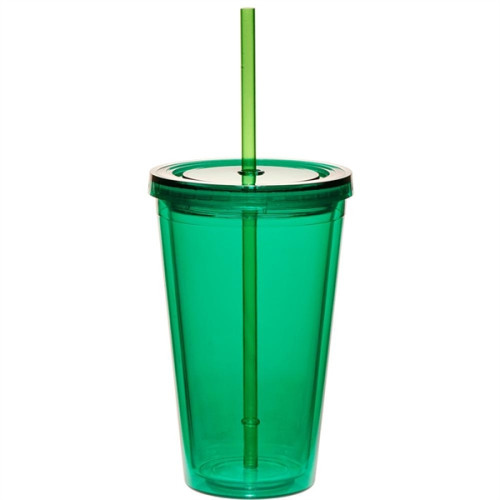 16 oz. Double Wall Acrylic Tumbler with Straw