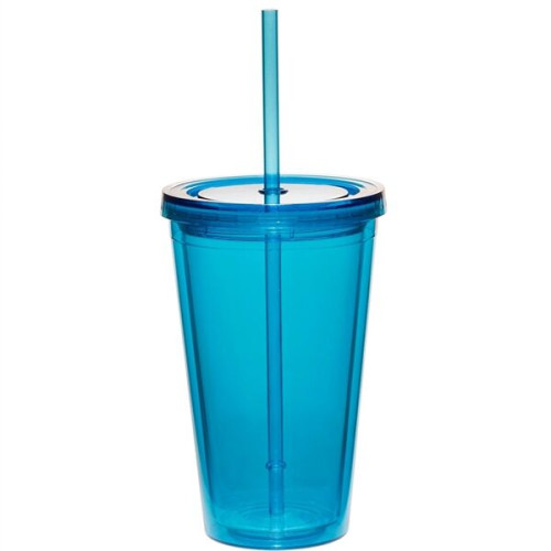 16 oz. Double Wall Acrylic Tumbler with Straw