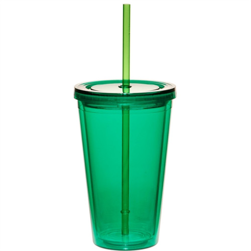 16 oz. Double Wall Acrylic Tumbler with Straw