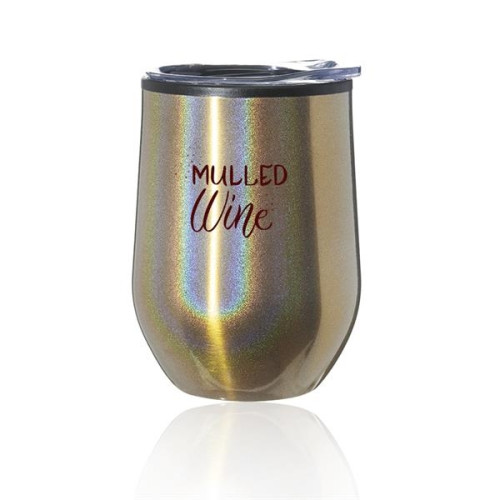12 oz. Iridescent Stemless Wine Glass with Lid