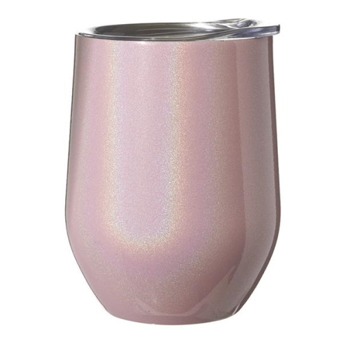 11 oz. Vacuum Iridescent Stemless Wine Glasses with Lid
