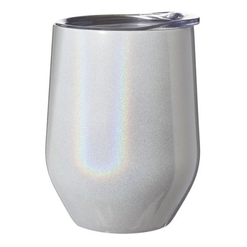 11 oz. Vacuum Iridescent Stemless Wine Glasses with Lid