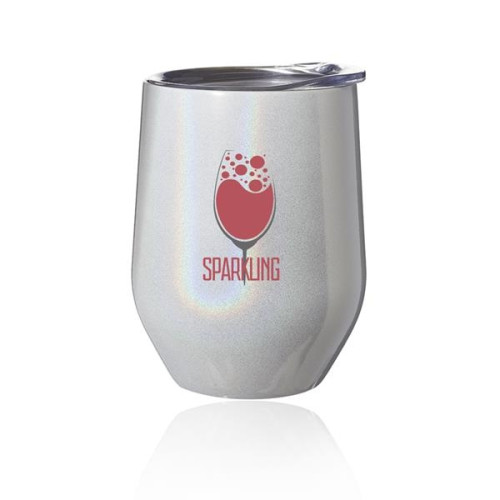 11 oz. Vacuum Iridescent Stemless Wine Glasses with Lid