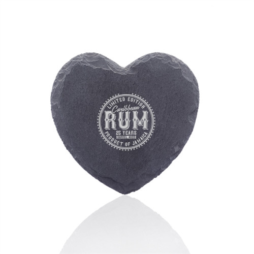 Rosetta Heart Shape Slate Coaster