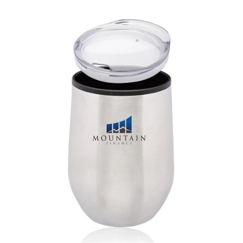 12 oz. Shelby Stemless Wine Glass with lid