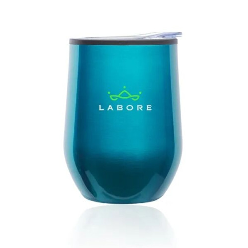 12 oz. Shelby Stemless Wine Glass with lid