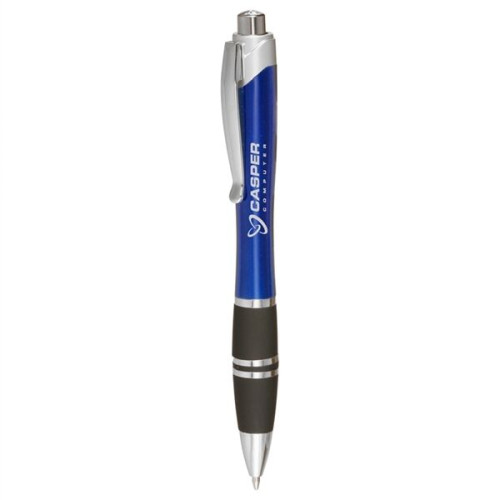 Silver Accent Grip Plastic Pen