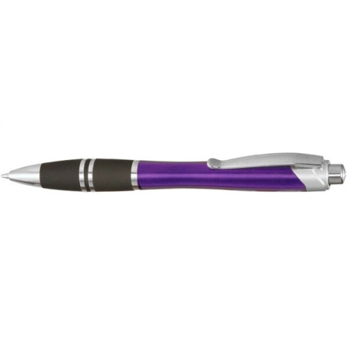 Silver Accent Grip Plastic Pen