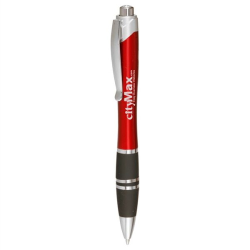 Silver Accent Grip Plastic Pen