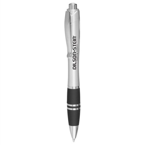 Silver Accent Grip Plastic Pen