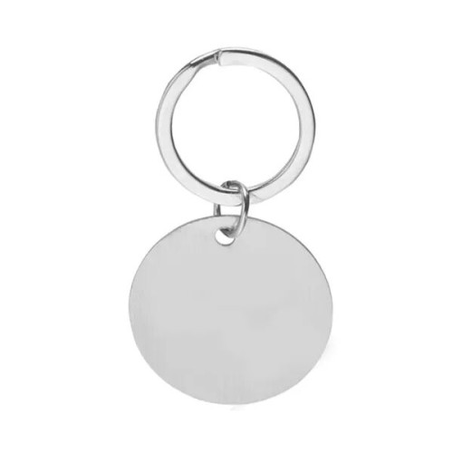 Chrome Round Keychains