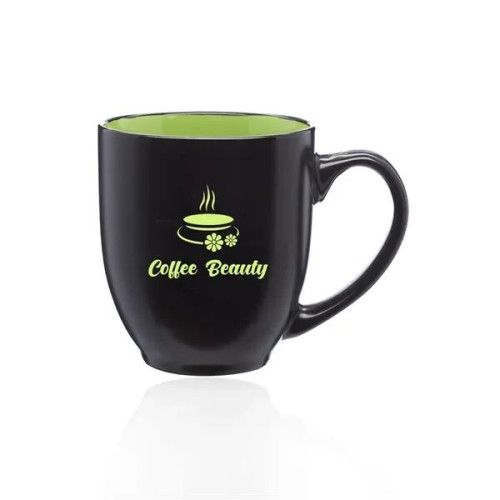 16 oz. Bistro Two-Tone Ceramic Custom Mugs