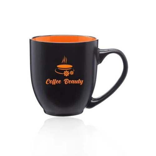16 oz. Bistro Two-Tone Ceramic Custom Mugs