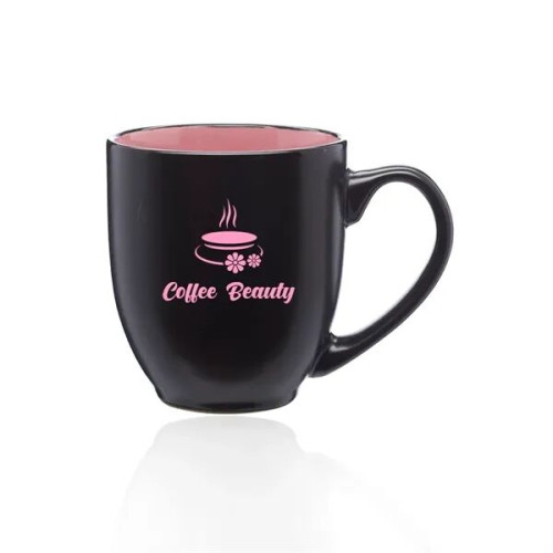 16 oz. Bistro Two-Tone Ceramic Custom Mugs