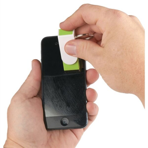 Phone Stand And Screen Cleaner Combo Key Chain