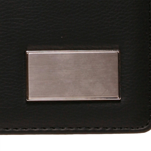 Plaque Stitched Leather Portfolios