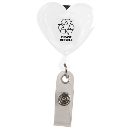 Heart Secure-A-Badge/Alligator Clip-Closeout
