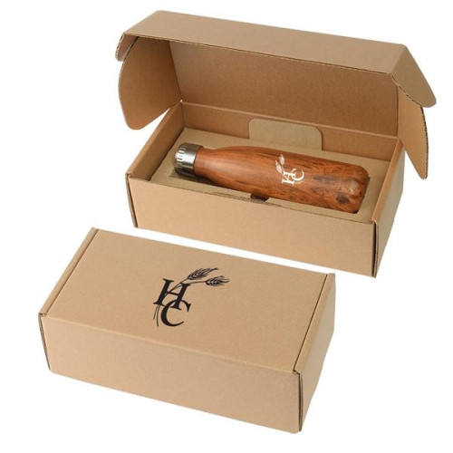 17 Oz Wood Grain Cascade Bottle with Gift Box