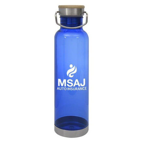 27 OZ. TRITAN™ CULVER BOTTLE WITH BAMBOO LID