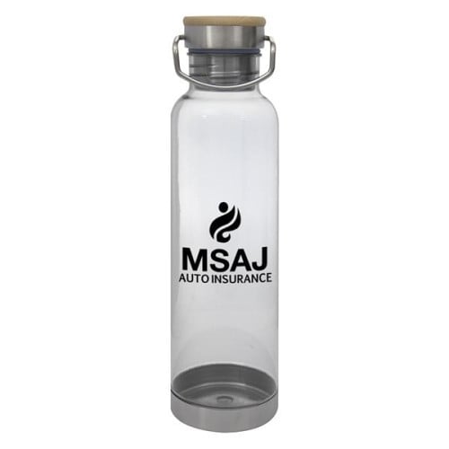 27 OZ. TRITAN™ CULVER BOTTLE WITH BAMBOO LID