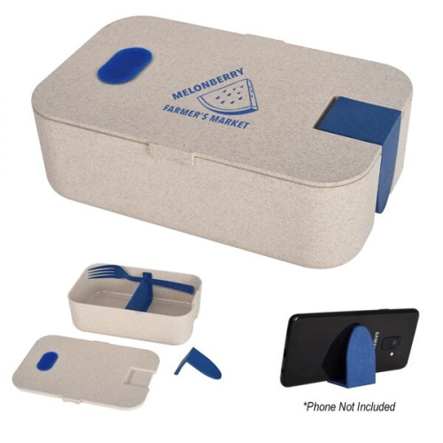 Wheat Lunch Set With Phone Holder