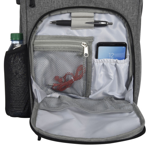 Heathered RFID Laptop Backpack & Briefcase