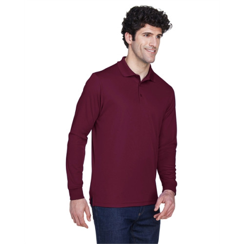 Men's Pinnacle Performance Long-Sleeve Pique Polo