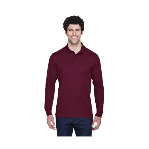 Men's Pinnacle Performance Long-Sleeve Pique Polo