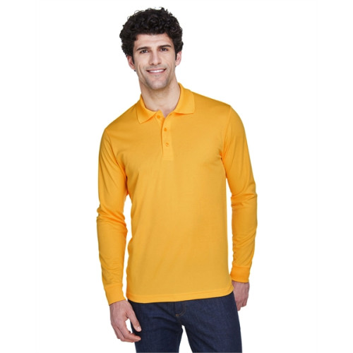 Men's Pinnacle Performance Long-Sleeve Pique Polo