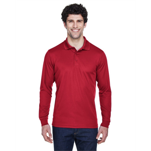Men's Pinnacle Performance Long-Sleeve Pique Polo