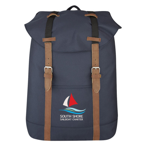 Flap Drawstring Backpack
