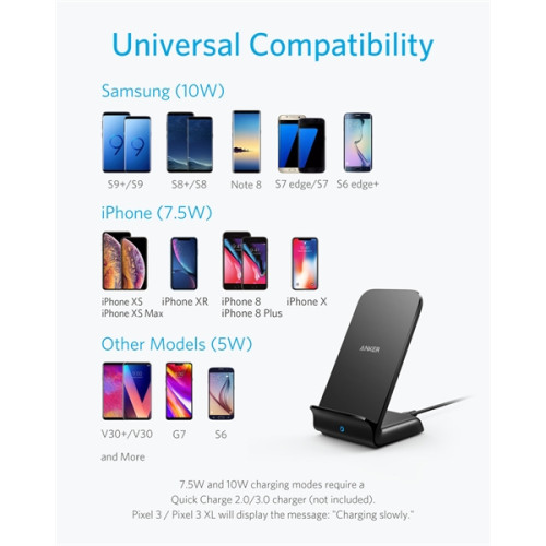 Anker® PowerWave 7.5W Stand Qi Wireless Charger