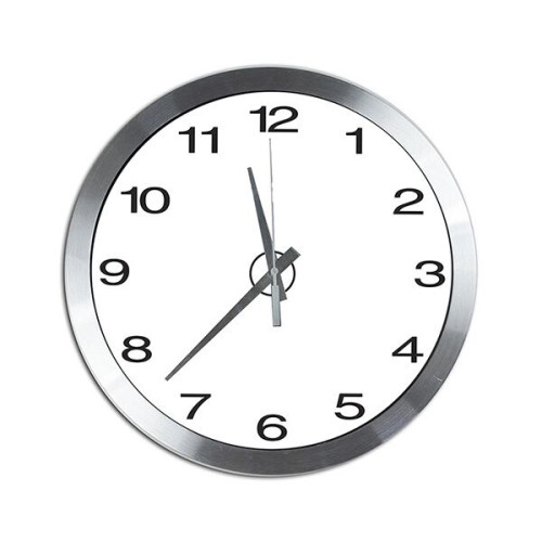 Bridge 14" Brushed Metal Analog Wall Clock