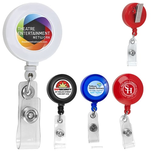 30 Cord Retractable Badge Reel with Rotating Alligator Clip