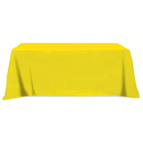 Flat Poly/Cotton 4-sided Table Cover - fits 8' standard t...