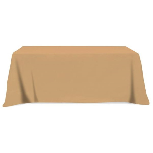 Flat Poly/Cotton 4-sided Table Cover - fits 8' standard t...