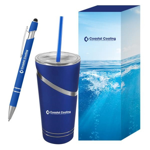 Incline Tumbler & Pen With Custom Box
