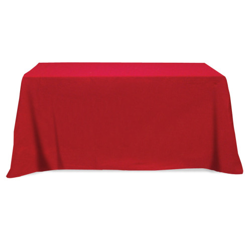 Flat Poly/Cotton 4-sided Table Cover - fits 6' standard table