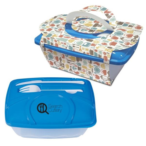 Wave Lunch Container With Custom Handle Box