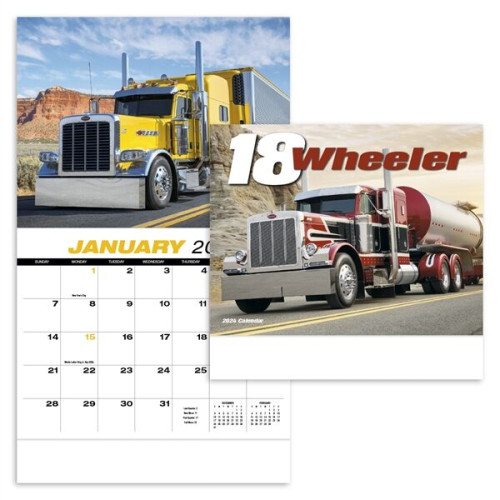 18-Wheeler Wall Appointment Calendar - Stapled