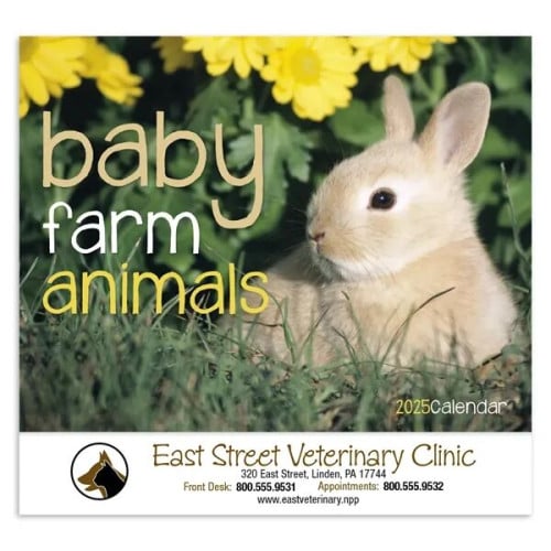 Good Value™ Baby Farm Animals - Stapled Calendar