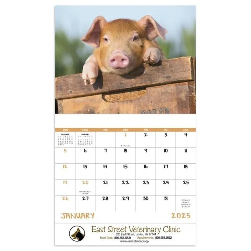 Good Value™ Baby Farm Animals - Stapled Calendar