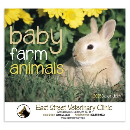 Good Value™ Baby Farm Animals - Stapled Calendar