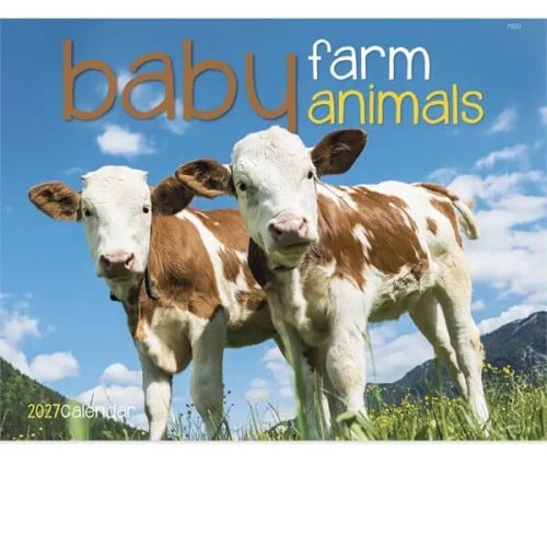 Good Value™ Baby Farm Animals - Stapled Calendar